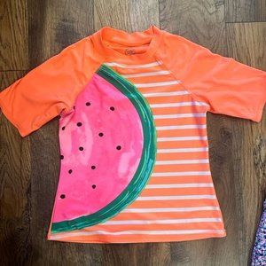 Wonder Nation Girls Swim Rash guard L 10-12